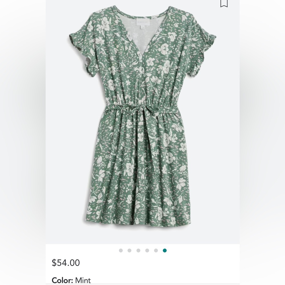 Green floral dress